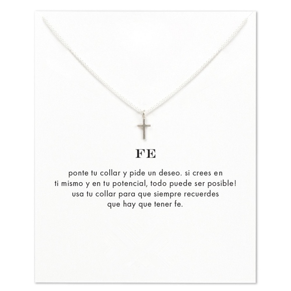 FE Faith Cross Dainty Delicate Gold Necklace - Picture 2 of 6